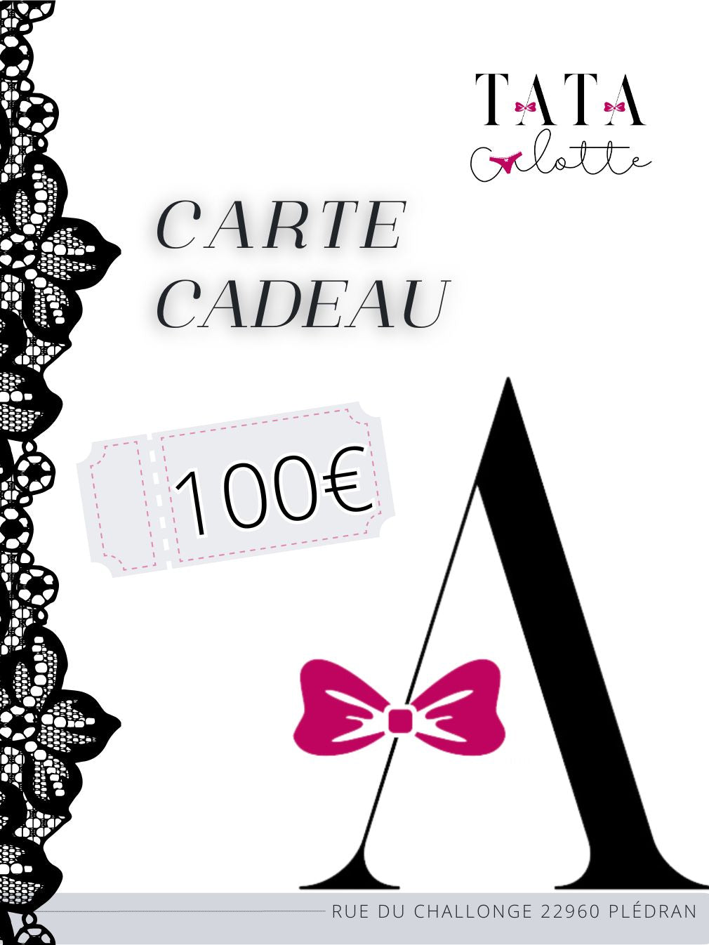 Carte cadeau TATA Culotte